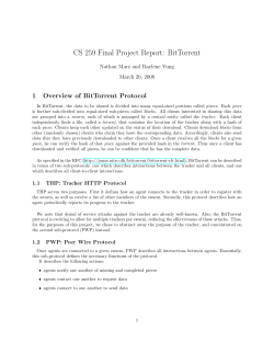 CS 259 Final Project Report: BitTorrent