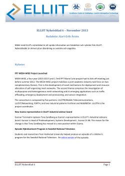 ELLIIT Nyhetsblad 6 &ndash; November 2013
