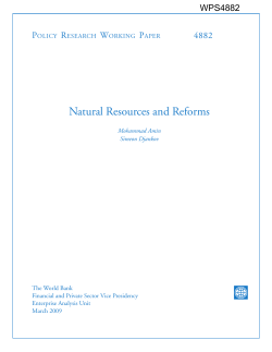 Natural Resources and Reforms