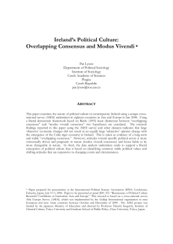 Ireland`s political culture - IPSA Paper room