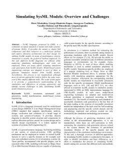 Simulating SysML Models: Overview and Challenges
