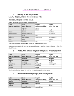 Latin in Church Sheet 6