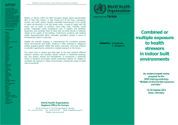 Combined or multiple exposure to health stressors in