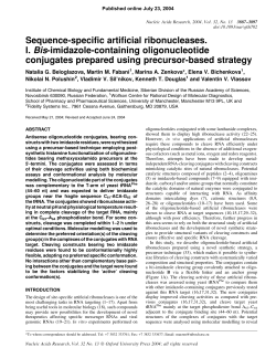 Sequence-specific artificial ribonucleases. I. Bis