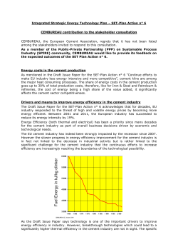 F u e l E n e rg y in kJ/kg clin ke r