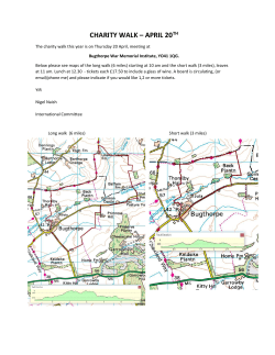 charity walk &ndash; april 20th