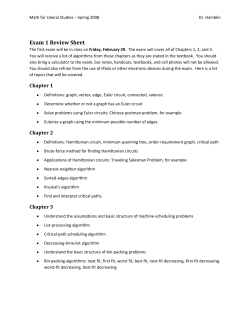 Exam 1 Review Sheet