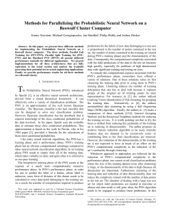Methods for Parallelizing the Probabilistic Neural
