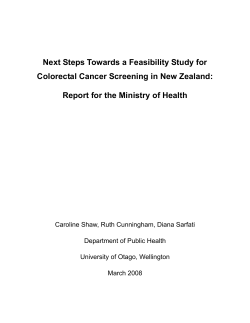 Next Steps Towards a Feasibility Study for Colorectal Cancer