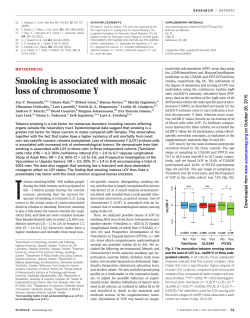 Smoking is associated with mosaic loss of chromosome Y