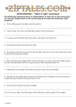 all Punctuation worksheets