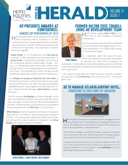 FORMER HILTON EXEC CRABILL JOINS HE DEVELOPMENT