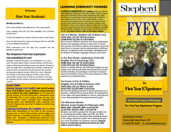 First Year EXperience