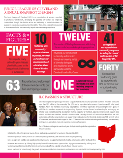 Annual Snapshot - Junior League of Cleveland