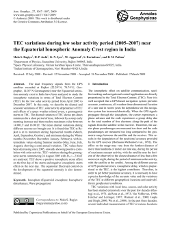 TEC variations during low solar activity period (2005&ndash;2007) near the