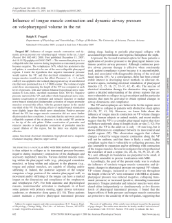 Influence of tongue muscle contraction and dynamic airway
