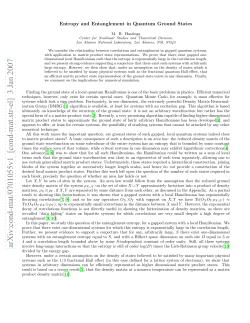 Entropy and Entanglement in Quantum Ground States