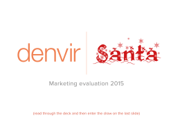 Marketing evaluation 2015
