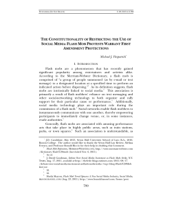 Flash Mob Protests Warrant First Amendment Protections