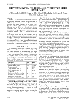 The Vacuum System for the Spanish Synchrotron Light Source (ALBA)