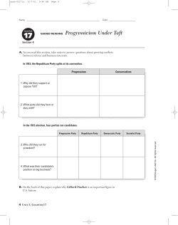 GUIDED READING Progressivism Under Taft