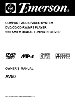 COMPACT AUDIO/VIDEO SYSTEM DVD/CD/CD