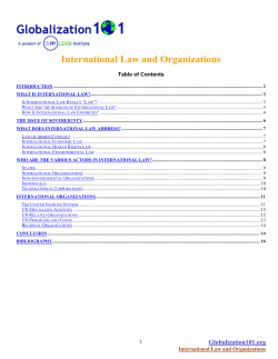 International Law and Organizations