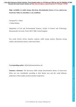High variability in stable isotope diet