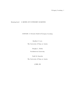 SUSTAIN: A Network model of category learning