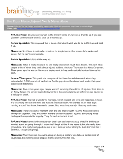 Far From Home, Injured Vet Is Never Alone