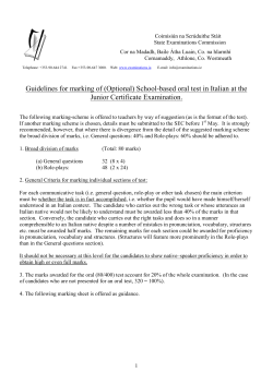 Optional Oral in Italian