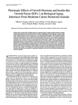 Pleiotropic Effects of Growth Hormone and Insulin