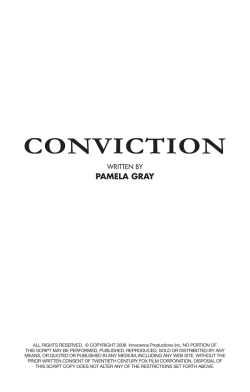 Conviction screenplay