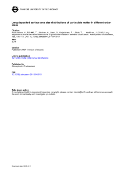 Lung deposited surface area size distributions of particulate matter