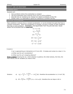 Gravity and Air Resistance