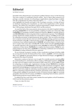 Editorial - The R Journal