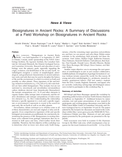 Biosignatures in Ancient Rocks: A Summary of