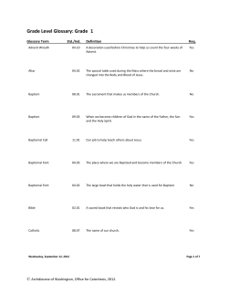 Grade Level Glossary: Grade 1