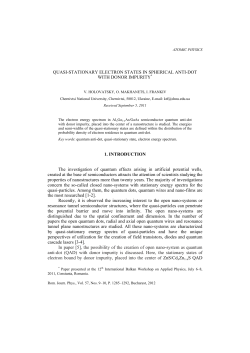 QUASI-STATIONARY ELECTRON STATES IN SPHERICAL ANTI