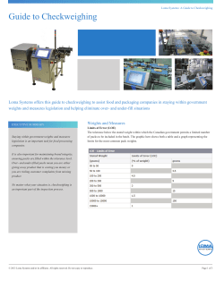 Guide to Checkweighing