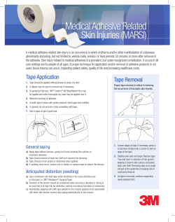 Medical Adhesive Related Skin Injuries (MARSI)