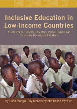 Inclusive Education in Low-Income Countries