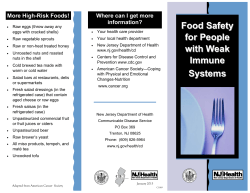 Food Safety for People with Weak Immune Systems