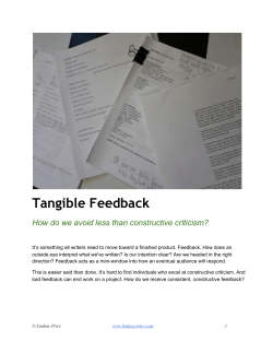 Tangible Feedback