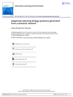 Adaptively selecting biology questions generated from a semantic