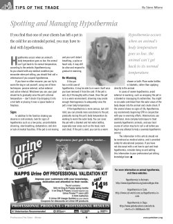 Spotting and Managing Hypothermia