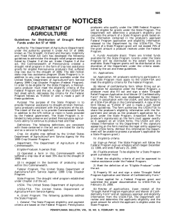 notices - PA Bulletin