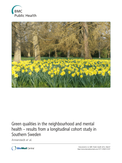 Green qualities in the neighbourhood and mental health &ndash; results