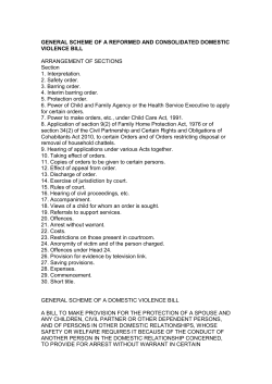 GENERAL SCHEME OF A REFORMED AND CONSOLIDATED
