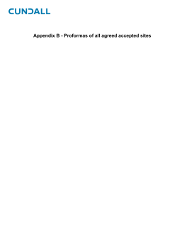 Appendix B - Proformas of all agreed accepted sites